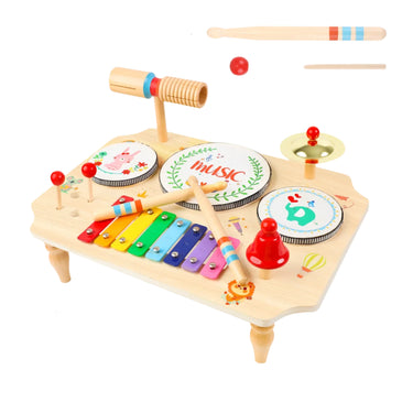 MelodyMix | Descubre ritmo y sonido - Set de instrumentos musicales de madera para niños